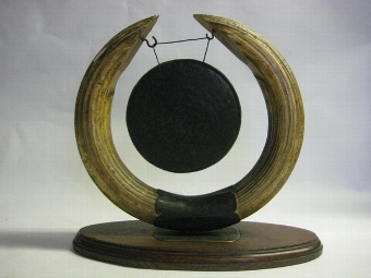 Tabletop Dinner Gong with Tusks