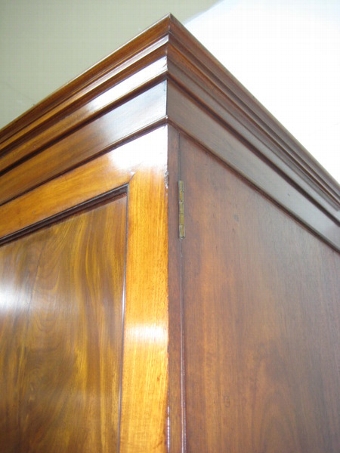 Antique George III Figured Mahogany Linen Press