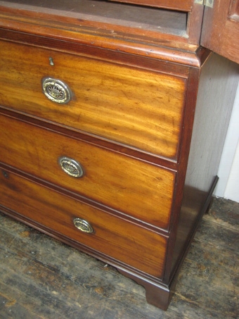 Antique George III Figured Mahogany Linen Press