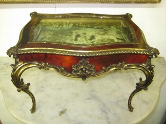 Antique French Miniature Tortoiseshell Bijouterie Table 