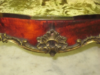 Antique French Miniature Tortoiseshell Bijouterie Table 