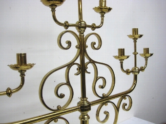 Antique Pair of Brass Candelabra