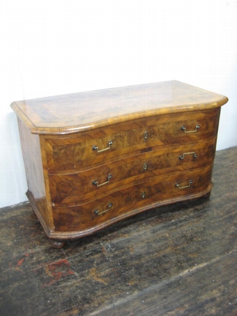 South German Walnut Serpentine Chest