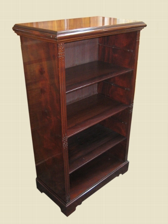 Late Victorian Spanish Mahogany Open Bookcase