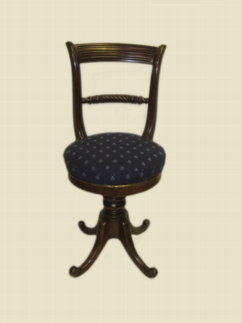 Antique :SALE: Regency Revolving Music Chair