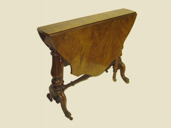 VIctorian Burr Walnut Sutherland Table