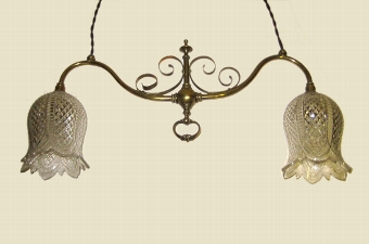 Late Victorian Rise and Fall Lamp