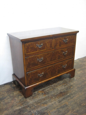 George II Style Burr Walnut Chest of Drawers