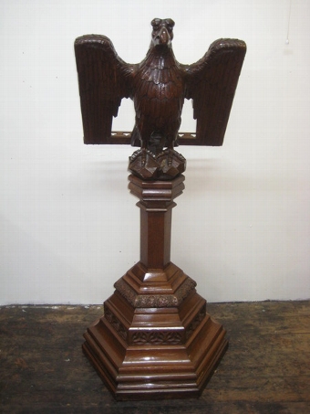 Antique Victorian Carved Eagle Oak Lectern