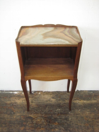 Antique Agate Top Locker/Side Table