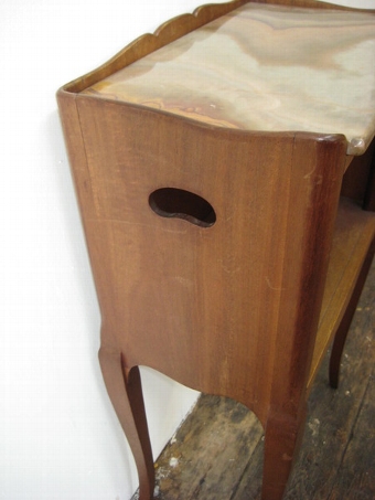 Antique Agate Top Locker/Side Table