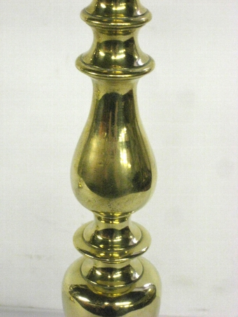 Antique Pair of Large Brass Candlesticks