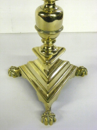Antique Pair of Large Brass Candlesticks
