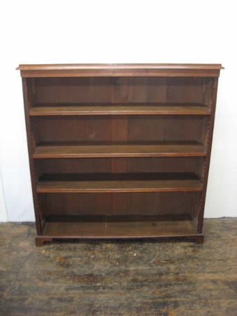 Antique Victorian Mahogany Open Bookcase