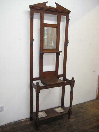 Edwardian Oak Hallstand
