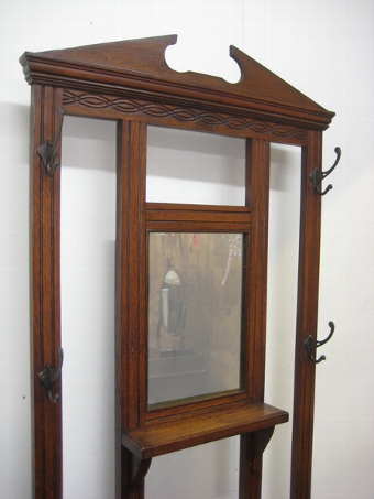 Antique Edwardian Oak Hallstand