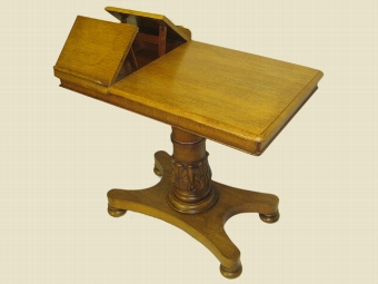 Antique Unusual Oak William IV Reading Table