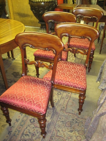 Set of 4 William IV Mahogany Dining Chairs