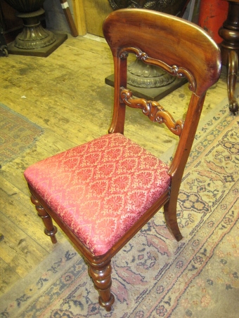 Antique Set of 4 William IV Mahogany Dining Chairs