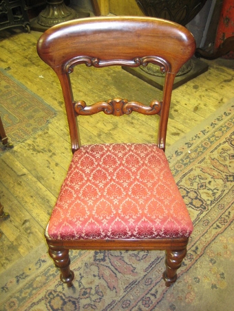 Antique Set of 4 William IV Mahogany Dining Chairs