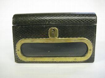 Antique Victorian Moroccan Leather Letterbox