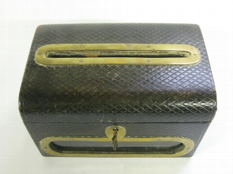 Antique Victorian Moroccan Leather Letterbox