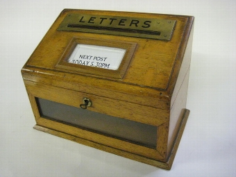 Victorian Oak Tabletop Letterbox