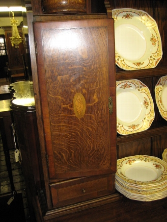 Antique :SALE: Late Victorian Oak and Crossbanded Dresser