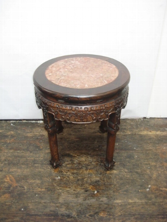 Chinese Carved Rosewood Jardinière Stand