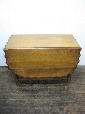 Antique Large Oak Drop Leaf Table