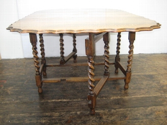 Antique Large Oak Drop Leaf Table