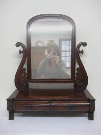 Antique William IV Mahogany Dressing Mirror