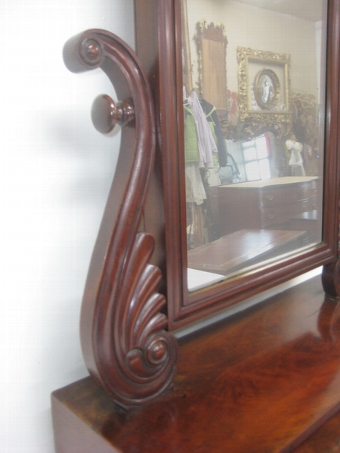 Antique William IV Mahogany Dressing Mirror