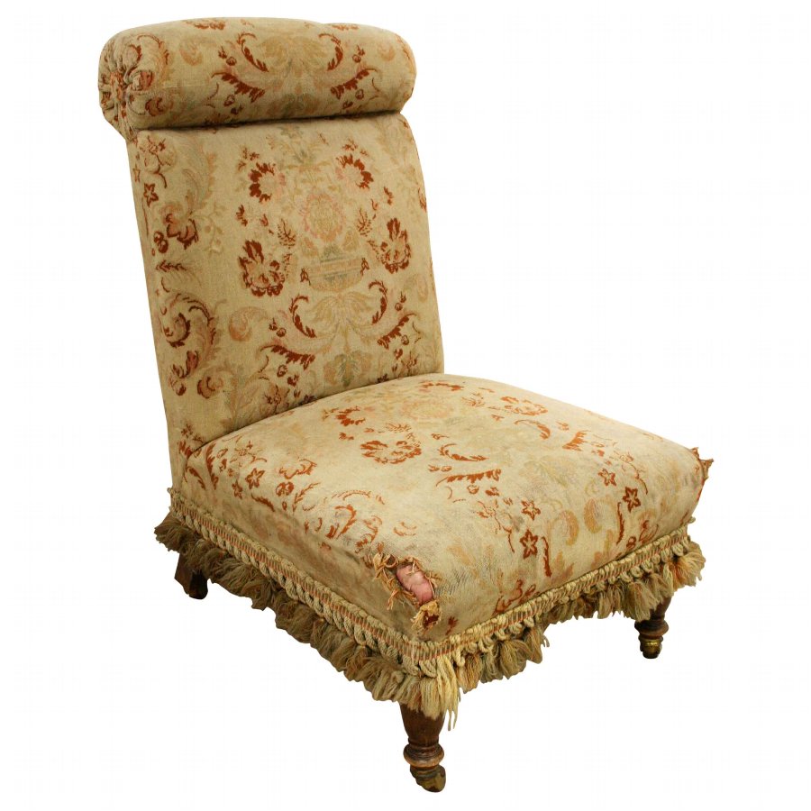 Antique Victorian Upholstered Nursing Chair