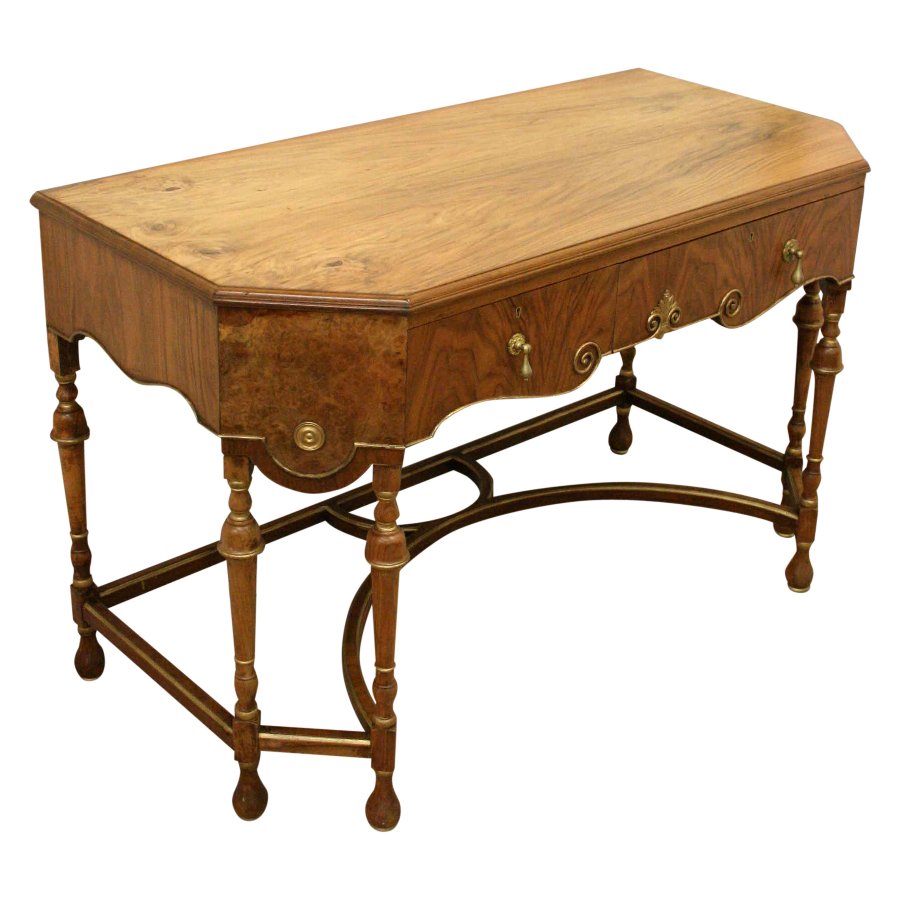 Art Deco Gilded and Walnut Side Table