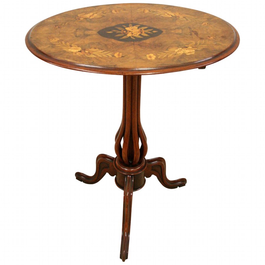 Victorian Oval Shaped Snap Top Occasional Table