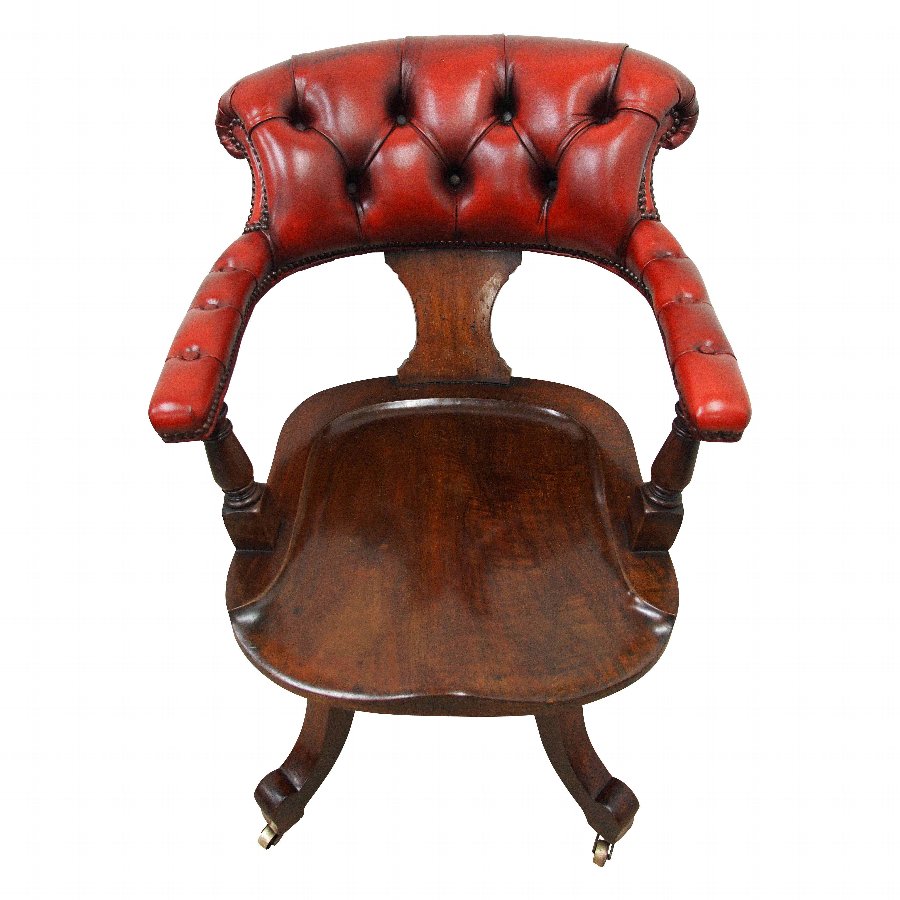 Victorian Walnut Revolving Office Chair