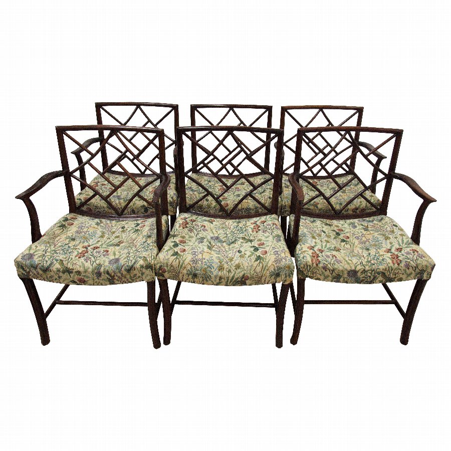 Set of 6 George III Style Cockpen Armchairs