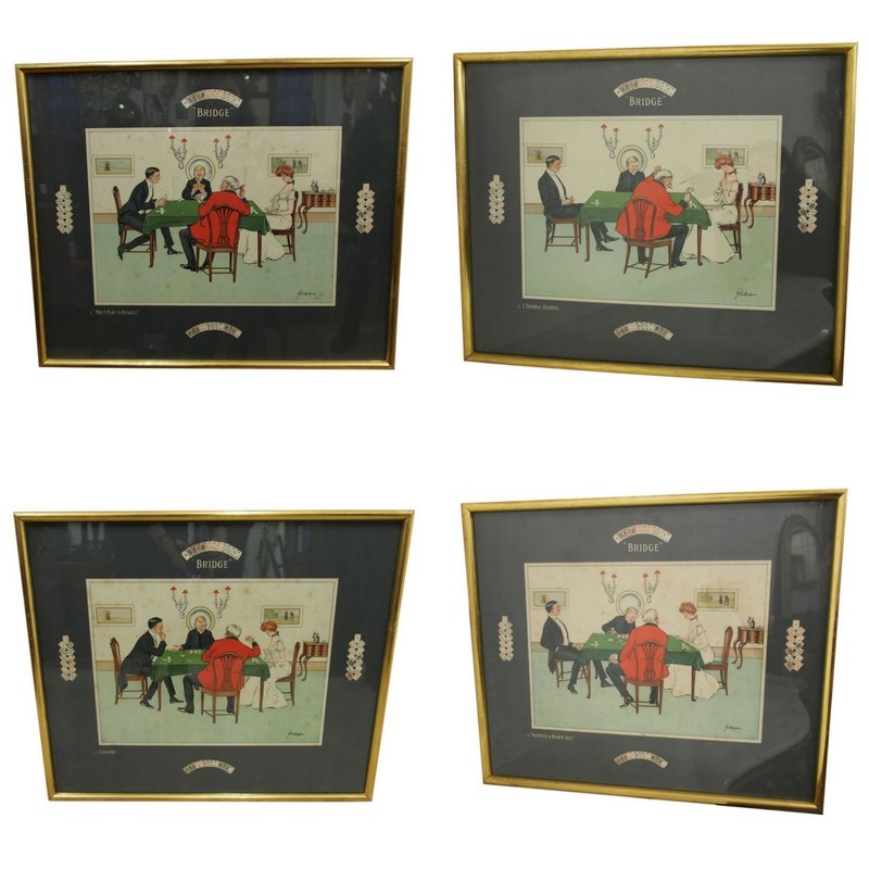 Set of 4 Bridge Chromolithographs by G Lackeray