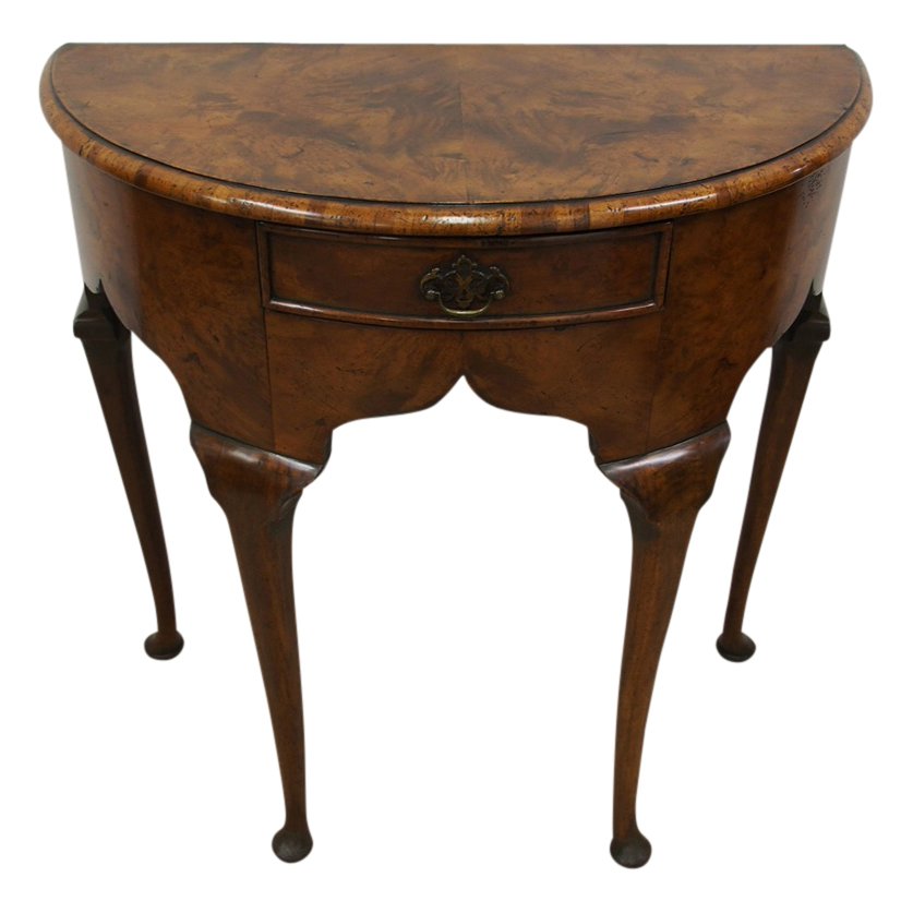 George II Style Burr Walnut Side Table