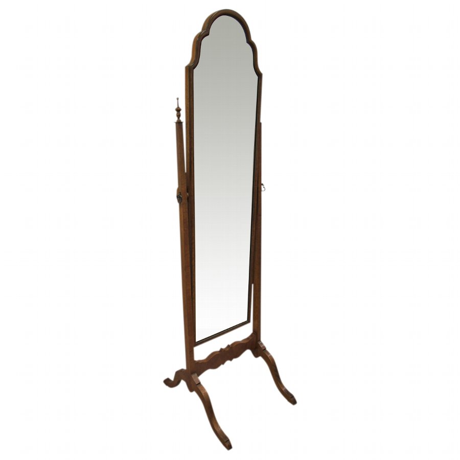 Walnut Cheval Mirror
