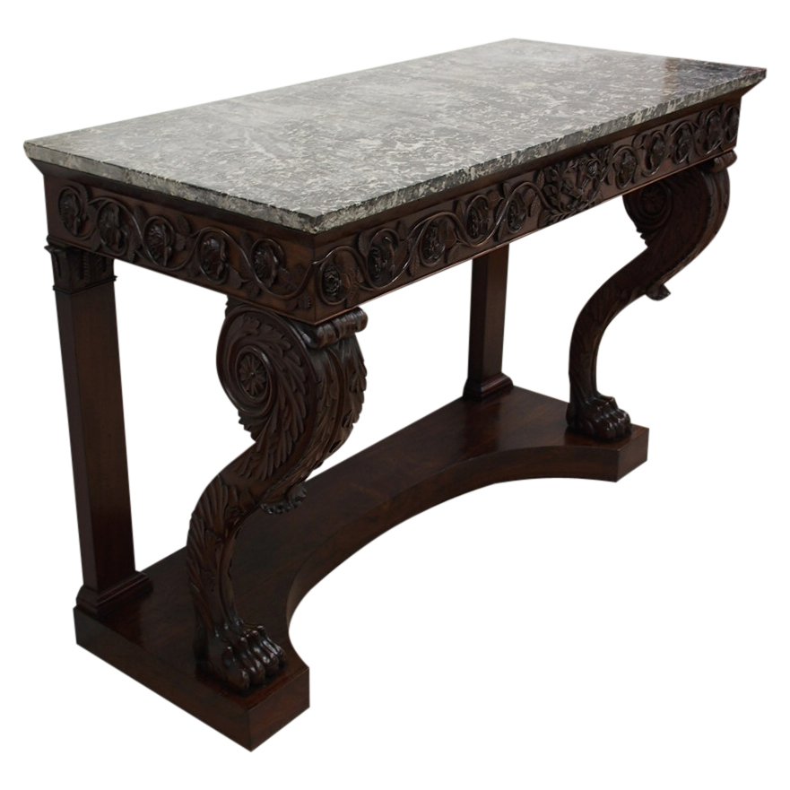William IV Console Table with Marble Top