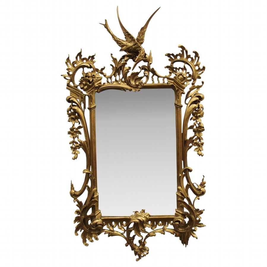  Chippendale Style Giltwood Wall Mirror