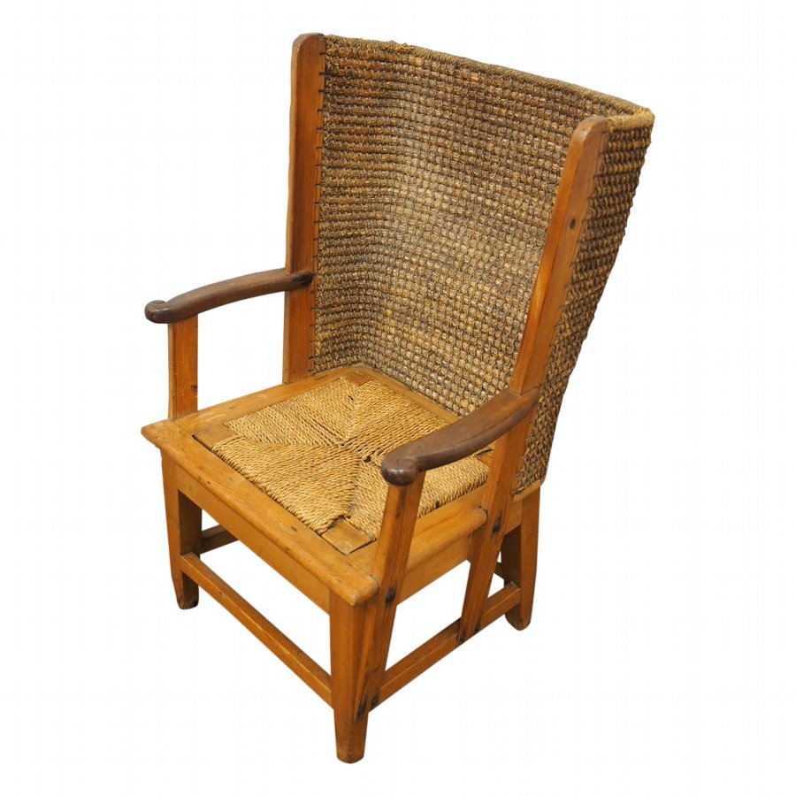 Antique Pine and Stained Beech Orkney Chair