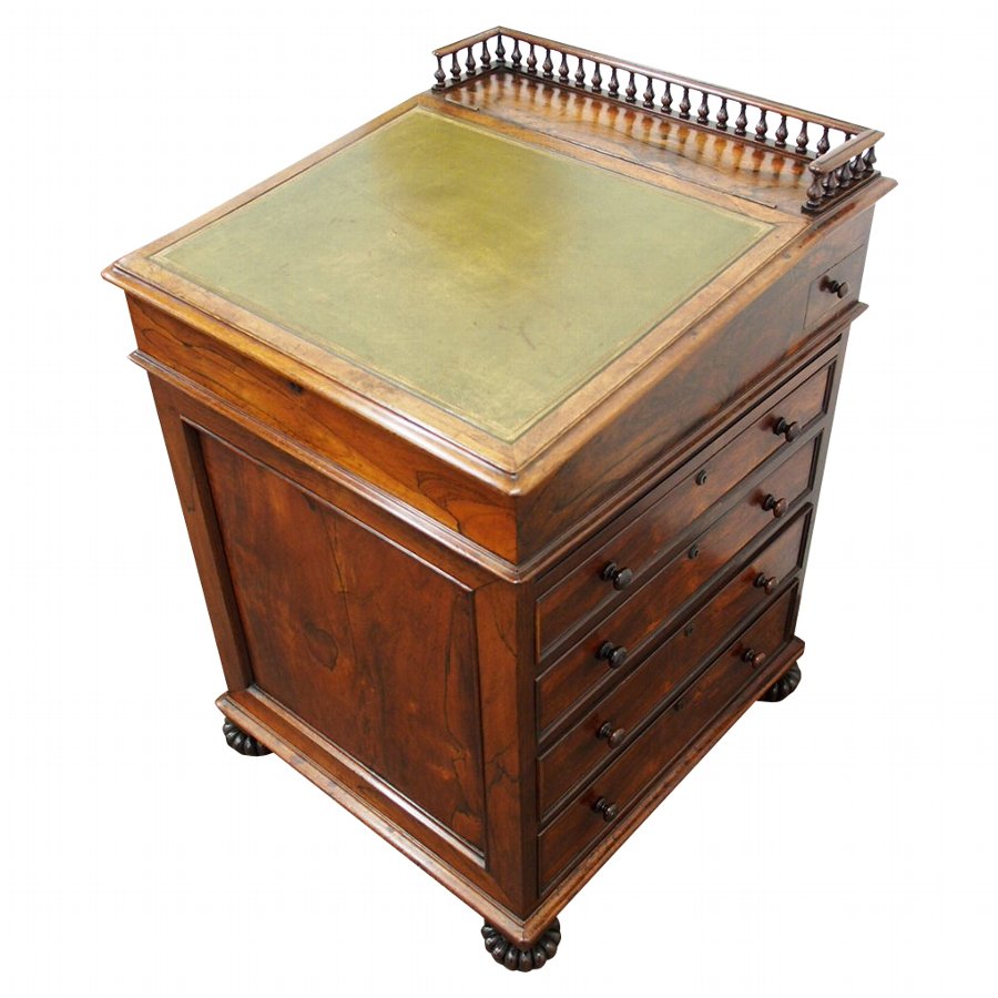 Antique William IV Rosewood Davenport Desk | ANTIQUES.CO.UK |