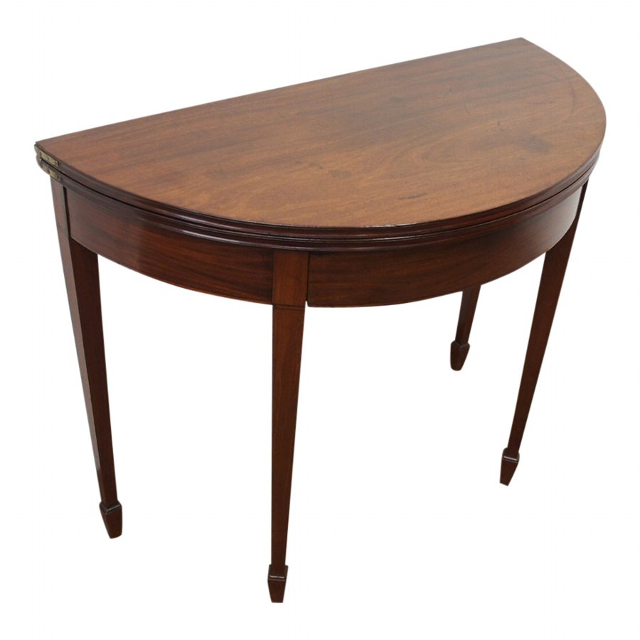 Antique George III Mahogany Foldover Table