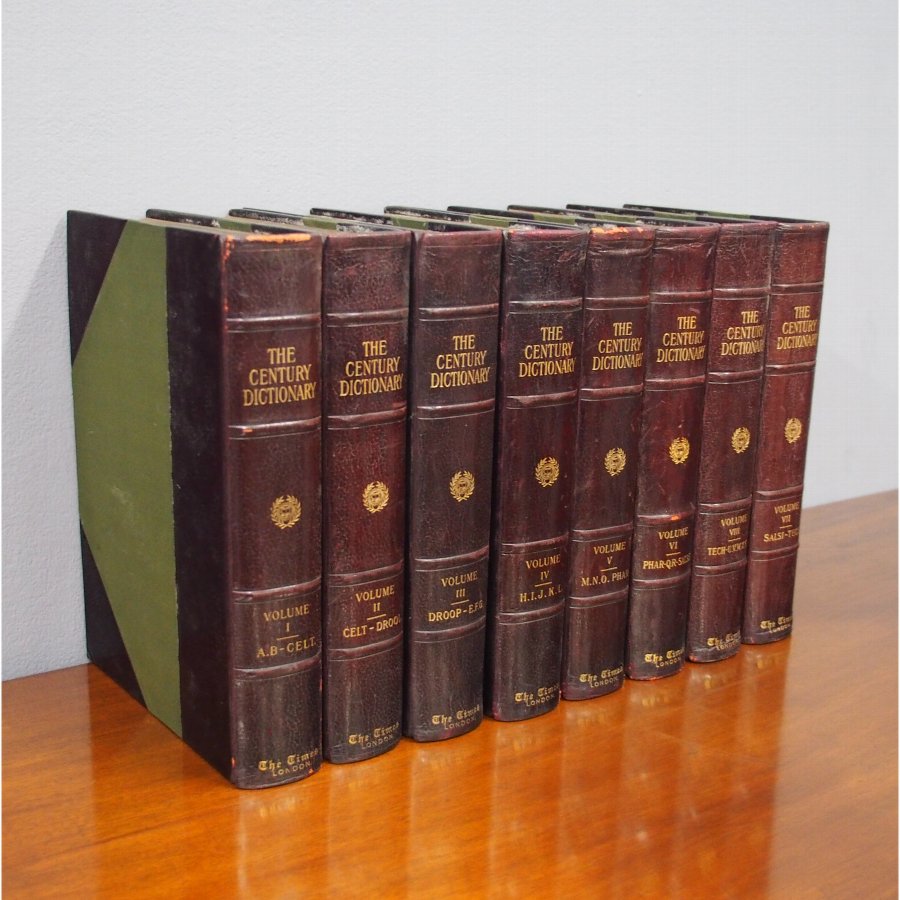 Antique 19th Century Set of Leather Bound Volumes of The Century Dictionary