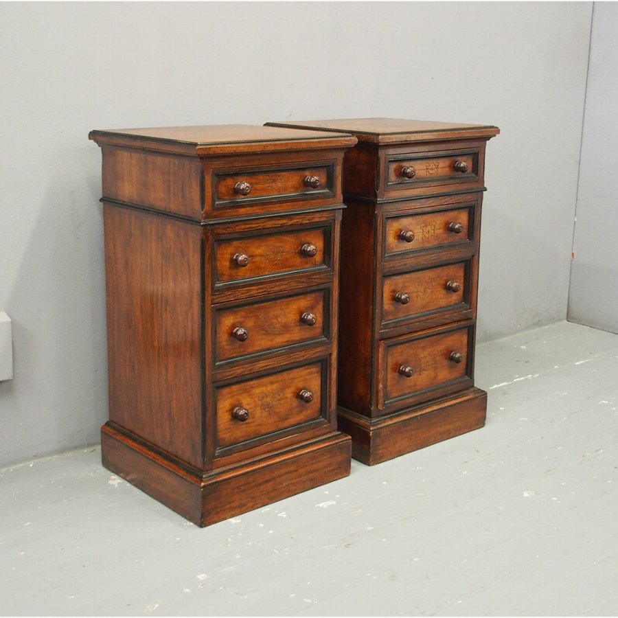 Pair of Aesthetic Movement Style Bedsides