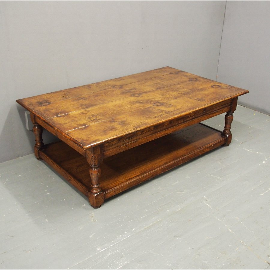 Antique Solid Oak Coffee Table
