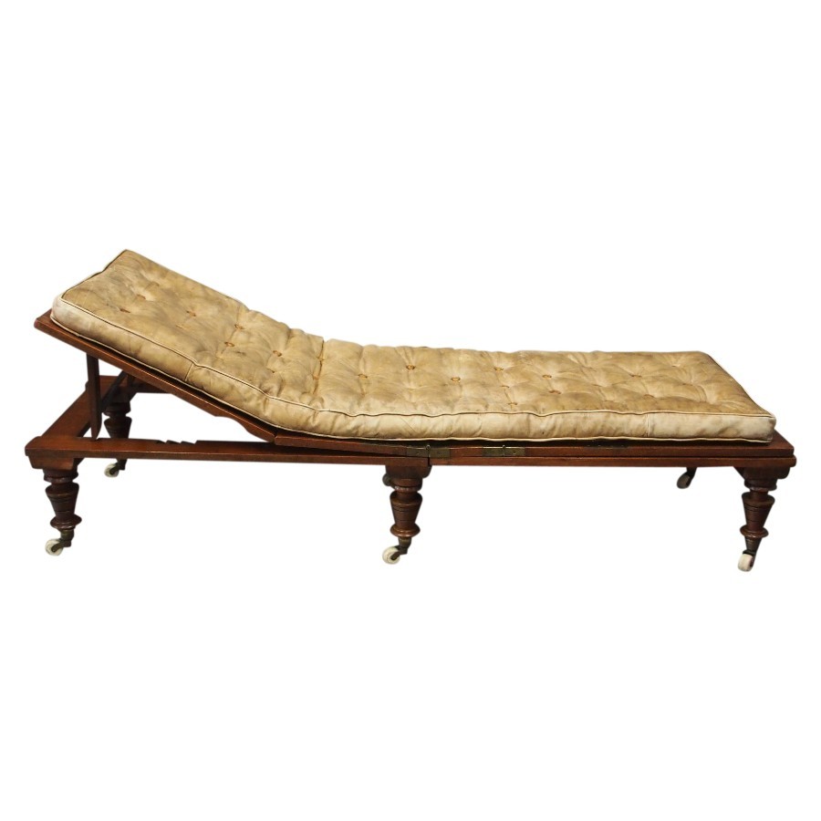 Antique Victorian Mahogany Campaign Bed